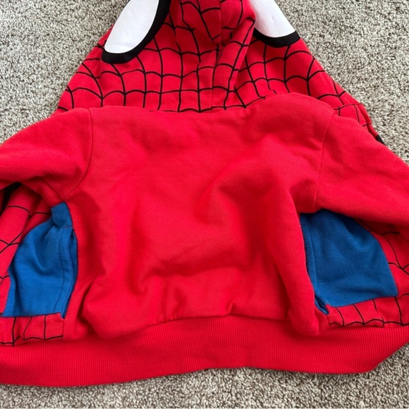 Marvel Spiderman Boys Baby fleece lined red Hoodie Jacket Size 12 months‎ - Picture 2 of 3